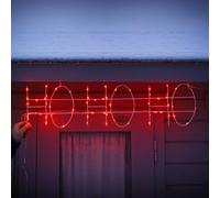80cm Natale Ho Rosso Lampeggiante Multifunzione Esterno LED Silhouette Motivo