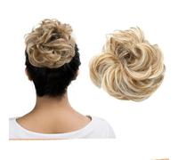 80g Capelli lisci Chignon a ciambella sintetici Posticci Ombre Elastici Updo Chignon Soffici e disordinati Scrunchies Panino per capelli per le donne-27H613-28g