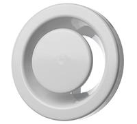 Ø 80mm Bianco Diffusore di Scarico in Metallo - Valvola a Disco Regolabile - Con clip a molla - Rotonda Griglia di Ventilazione
