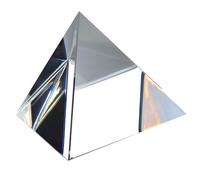 80mm cristallo trasparente piramide prisma artigianale statua della decorazione