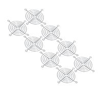 80mm Ventola Dito Griglia, 8pz Metallo Griglia Protezione Protezione, Argento