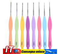 80pcs Aluminum Needle Plastic Handle Yarn Stitching Weave Crochet Hooks Kit IT
