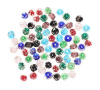 80Pcs Glow in The Dark Loose Glass Beads for DIY Bracelet and Necklace Crafting