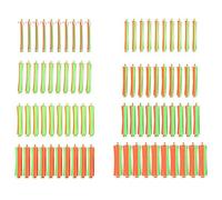 80Pcs Hair Rollers Set | 1-8 Sizes Perm Rods for Curly/Wavy/Voluminous Hair | Secure - Grip Concave Design with Hair Clips | Salon & Home Use Hairdressing Tool