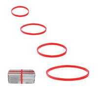 80Pezzi Elastici 200g Elastico Elastici Ufficio Grandi Elastici Grandi Elastici Assortiti Dimensioni 25mm 40mm 50mm 60mm per Lavoro Ufficio Cucine Banca Carta Banconote-Rosso