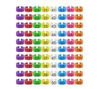 80Pz Fascette Per Zampe Di Pollo 16Mm Con 8 Colori 0180 Numerate