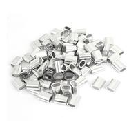 80pz M4 ovale in alluminio fascette manicotti per 4mm filo corda foggiare Clip