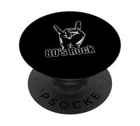 80s 90s rock band rocker concerto pubblico mano musica PopSockets PopGrip Adesivo