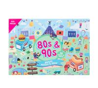 80s & 90s Song Title Music Puzzle & Quiz. 500 Piece Jigsaw Puzzle with 50 Hidden