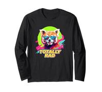 80s 90s Totally Rad Retro Vintage Red Panda Lover Maglia a Manica
