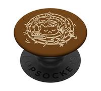 80s 90s Y2K Retro DJ Tomcat Cat con cuffie cuffie PopSockets PopGrip Adesivo