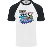 80s Bambino 90s Made Me Musica Pop Rock DA UOMO S/S Baseball T-Shirt