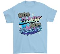 80s Bambino 90s Made Me Musica Pop Rock Uomo T-Shirt 100% Cotone