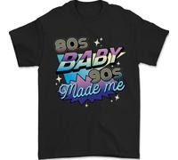 80s Bambino 90s Made Me Musica Pop Rock Uomo T-Shirt 100% Cotone