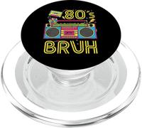 80s Bruh Boombox Retro Radio Stereo Musica Uomini Donne Bambini PopSockets PopGrip per MagSafe