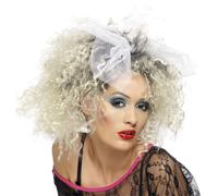 80's Madonna Bambino Selvaggio Parrucca Ricci Biondo Chiaro Costume 1980s