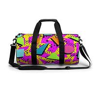 80s Memphis borsa da palestra portatile per donne e uomini borsa da viaggio per sport stampa palestra divertente borsa da yoga