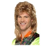 80s Parrucca Mullet Jason Donovan Uomo Hillbilly Accessorio per Costume Adulti