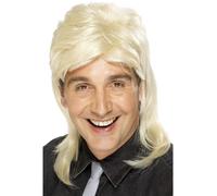 80s Parrucca Mullet Jason Donovan Uomo Hillbilly Accessorio per Costume Adulti