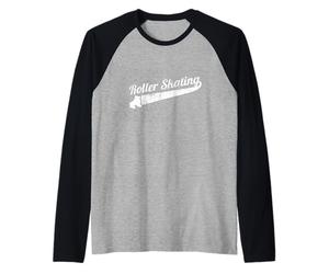 80s Pattinaggio a rotelle Atleta Pattini a rotelle Maglia con Maniche Raglan