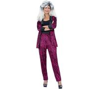 80s Pink Zebra Suit Costume Unisex - L
