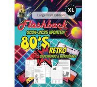 80's Retro Crosswords & Wordsearch: LARGE PRINT Edition - UPDATED and NEW for 2025!