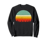 80s Retro Pine Trees Wildlife Nature Vintage Forest Felpa