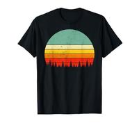 80s Retro Pine Trees Wildlife Nature Vintage Forest Maglietta
