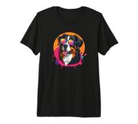 80s Retro Vintage Bernese Mountain Dog Lover Maglietta Premium