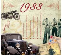 80th Birthday Gifts For Men - 1932 Chart Hits CD and 1932 Year Greeting Card