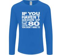 80th Compleanno 80 Età Don'T Grow Up Divertente Uomo Maniche