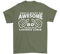 80th Compleanno 80 Età This Is What T-Shirt 100% Cotone