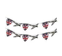 80th Spitfire Banner - 6.1x4.92 Inches Ve Day Banner | Ve Day 80th Bunting | Celebration Decorations Bunting Banners | Home Festival Accessories Flag Pennant Exquisite for Holidays