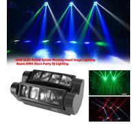 80W 8LED RGBW Spider Moving Head Stage Lighting Beam DMX Party DJ Illuminazione