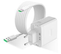 80W Caricatore e 1,8Metro Cavo per Realme 14 Pro+ 13 Pro+ 13+ 5G, SUPERVOOC Tipo C Cavo Ricarica Flash e Adattatore di Spina USB Ricarica Rapida per Realme Neo7 SE Narzo 80 Pro P3 P2 Pro OPPO A78 A98