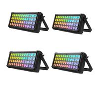 80W Wall Washer Luce, 48 LED RGB 3 in 1 Palcoscenico DJ Luce Bar DMX 512 Auto Play Suono Attivato LED Strobo per Matrimonio Partito Concerto Discoteca DJ 4PCS