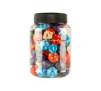 80x Q-Workshop Set Classico Jar Dadi Poliedrici RPG Colori Assortiti