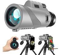 80x100 HD Monoculare Telescopio Monoculare Ad Alta Potenza Monoculare per Adulti con Adattatore Smartphone Monoculare Scope per Osservare le Stelle Escursionismo Wildlife Watching