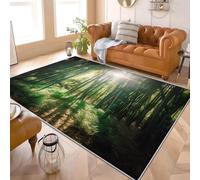 80x150 cm Antiscivolo Lavabile in Lavatrice Tappeti Junglea Di Bambù Con Luci E Ombre Screziate Moderni per Camera e Soggiorno Morbido Tappeto Verde La Decorazione della casa è Facile da Pulire