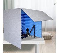 80x80x80cm Pannelli Fonoassorbenti,Cabina Insonorizzata,Pannello Fonoassorbente,Correzione Acustica Insonorizzazione,Stanza Studio Pannelli in Schiuma,con Luce LED,per Podcast,Vocal Audio Recording (