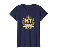 81 Anni di grandezza Regalo di Compleanno Celebrazione Arte Maglietta, Donna, Navy, L