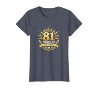 81 Anni di grandezza Regalo di Compleanno Celebrazione Arte Maglietta, Donna, Pervinca, L