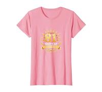 81 Anni di grandezza Regalo di Compleanno Celebrazione Arte Maglietta, Donna, Rosa, L