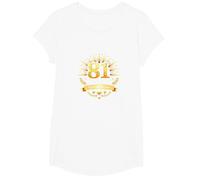 81 Anni di grandezza Regalo di Compleanno Celebrazione Arte Maglietta, Ragazze, Bianco, L