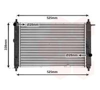 81002007 VAN WEZEL Radiatore, Raffreddamento motore per DAEWOO