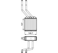 811520 VALEO Scambiatore calore, Riscaldamento abitacolo per FORD