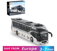 811PCS City Tour Bus Building Blocks Bus turistico a due piani Modello di mattoni Decorazione del desktop Giocattoli fai da te per i bambini Regali di festa