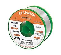 813020 Stagno senza piombo Sn99,3Cu0,7 1,5 mm 250 g bobina 2,5% lega: TC STANNOL