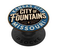 816 è la città delle fontane | Vintage Kansas City Missouri PopSockets PopGrip Adesivo
