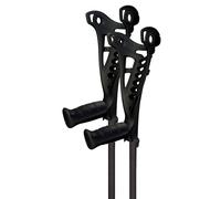 816046.nero identità 49 - Canna inglese - Cavalletto per medica ortopedica - Coppia di canne SafeWalk nere - Tubi in alumium - Maniglie regolabili - 816046.black
